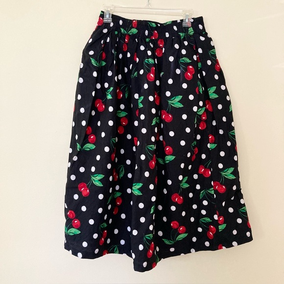 truly 4 you Dresses & Skirts - truly 4 you / Black and White polka dot cherry skirt